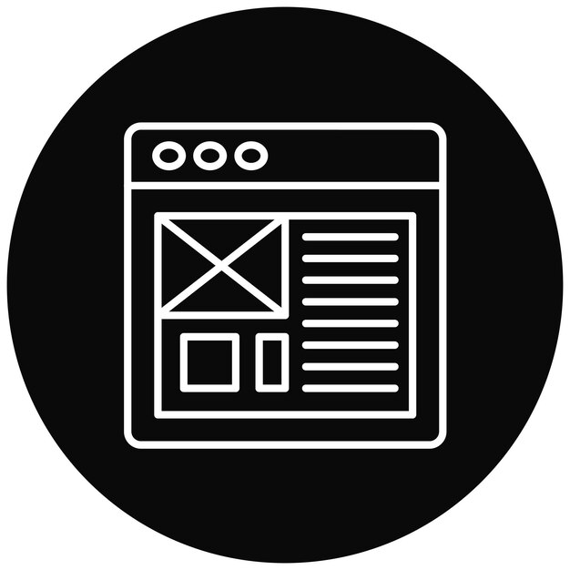 レイアウトアイコンのベクトル画像はユーザーエクスペリエンスに使用できます