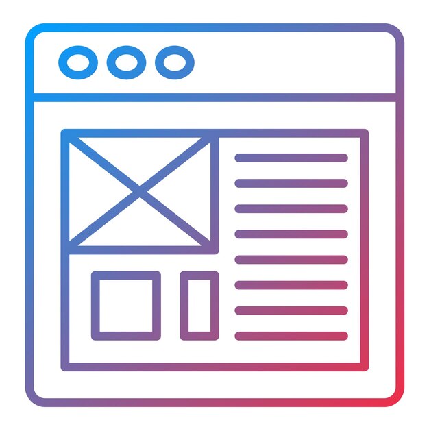 Layout icoon vector afbeelding Kan worden gebruikt voor gebruikerservaring