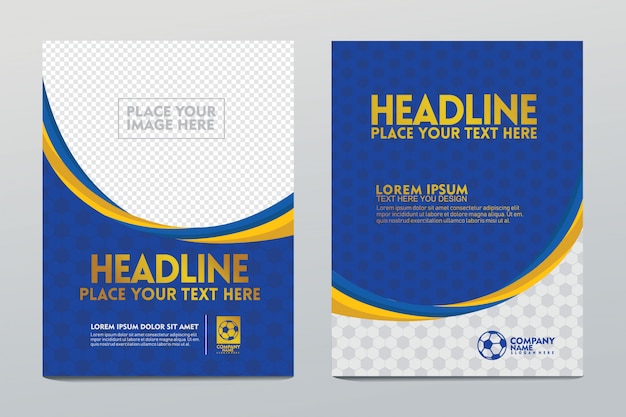 Layout template  of the poster or cover and users others for football sport event.