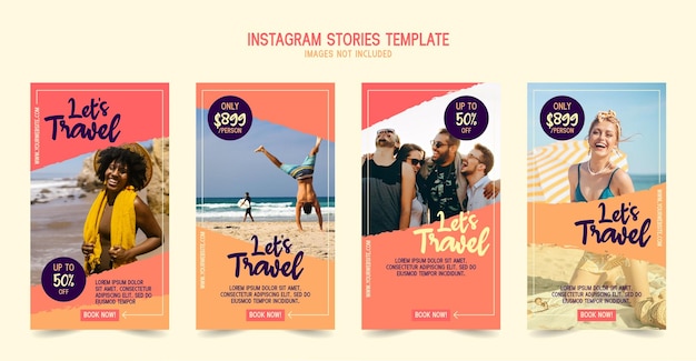 layout template for social media post and story