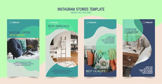 layout template for social media post and story