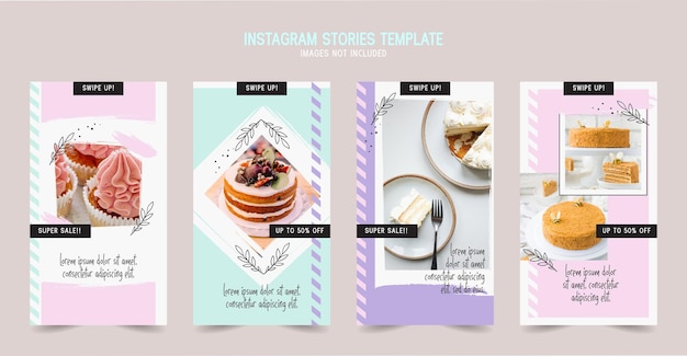 layout template for social media post and story