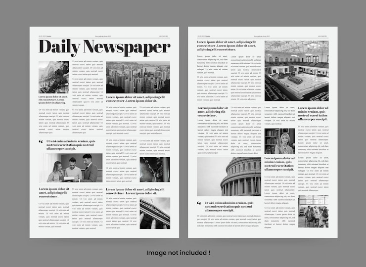 Vector layout van de krant