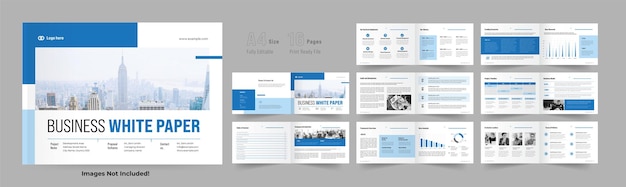 Vector layout van de white paper template