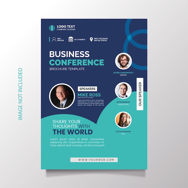 Layout van flyers voor zakelijke conferenties