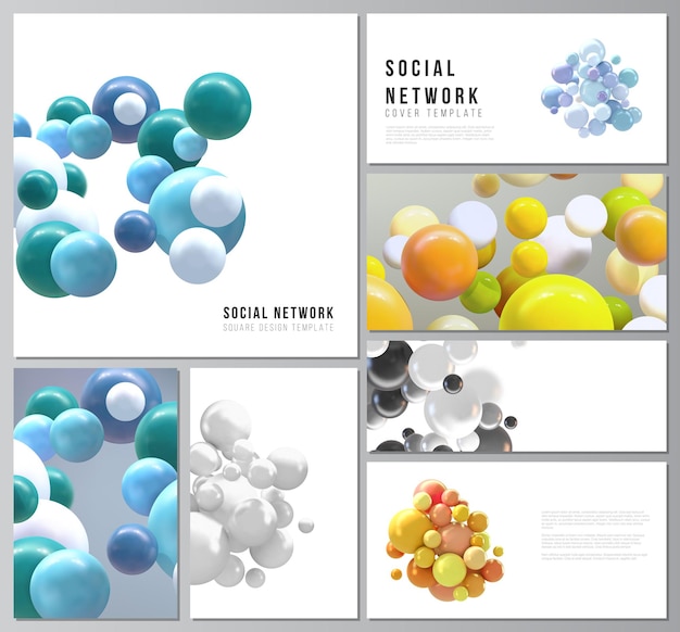 Vector layouts of modern social network for cover design