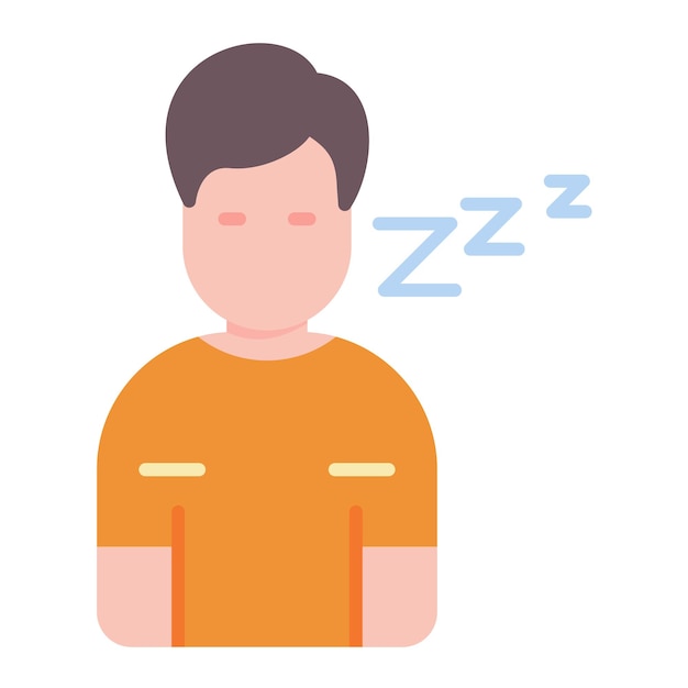 Vector lazy flat illustration