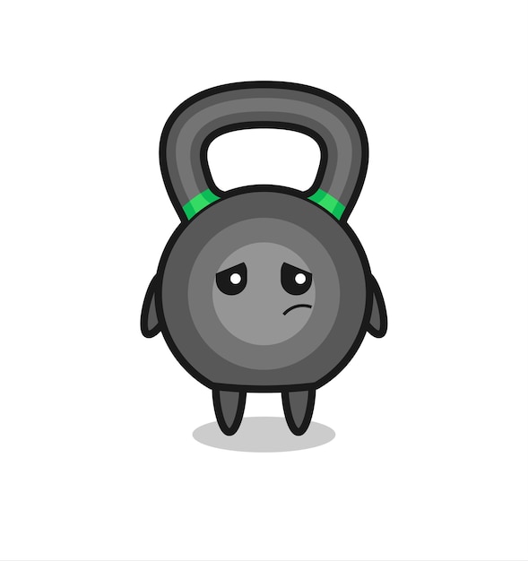 Il gesto pigro del personaggio dei cartoni animati di kettleball