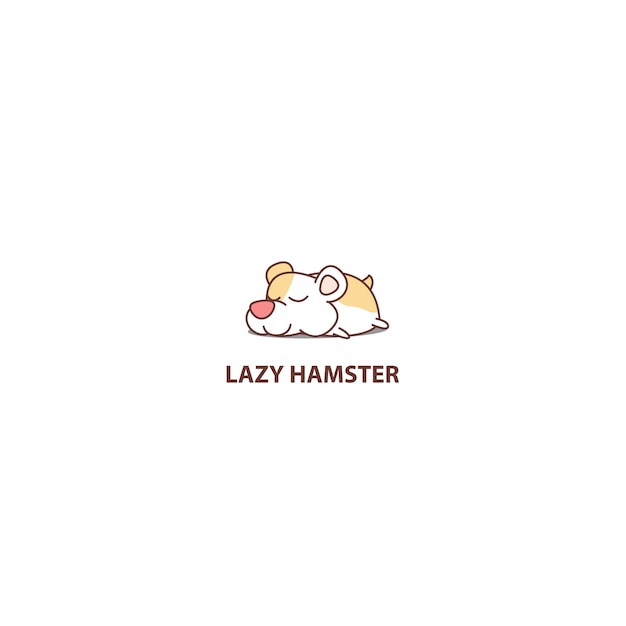 Lazy hamster sleeping icon