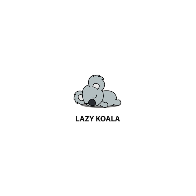 Lazy koala sleeping icon