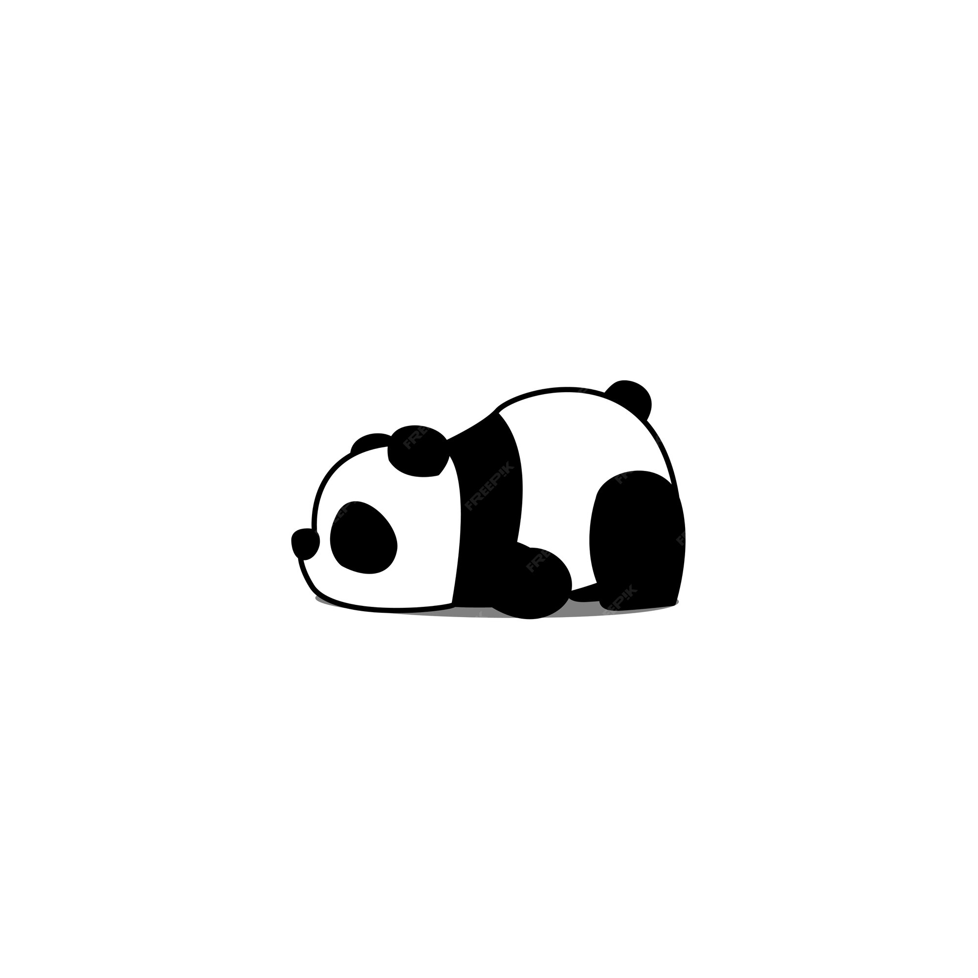 Premium Vector Lazy Panda Cartoon - Riset