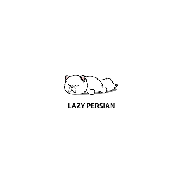 Lazy Perzische kat slaap pictogram