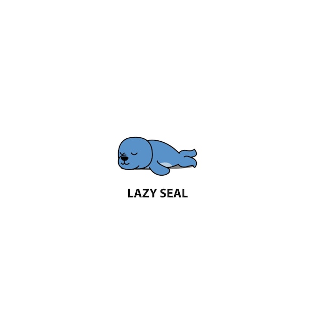 Lazy seal slaap pictogram