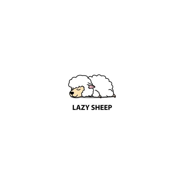 Lazy sheep sleeping icon