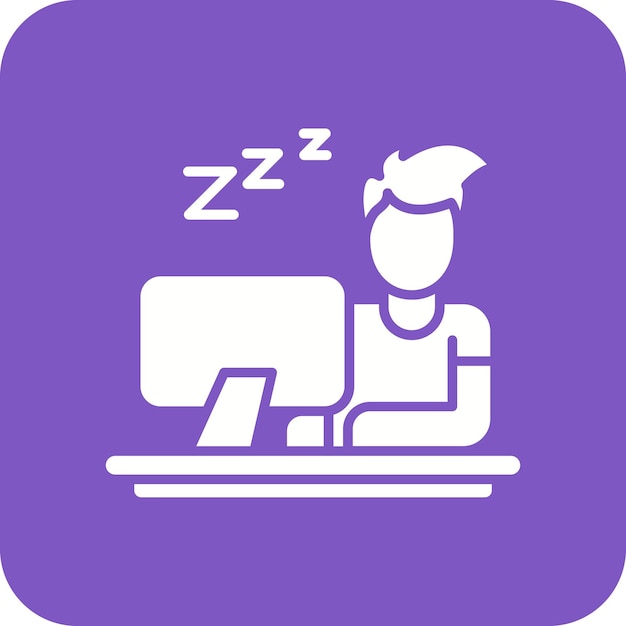 Lazy Work icoon vector afbeelding Kan worden gebruikt voor Work from Home