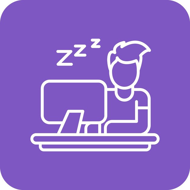 Lazy Work icoon vector afbeelding Kan worden gebruikt voor Work from Home