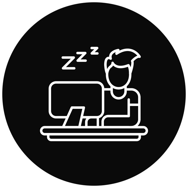Lazy Work icoon vector afbeelding Kan worden gebruikt voor Work from Home