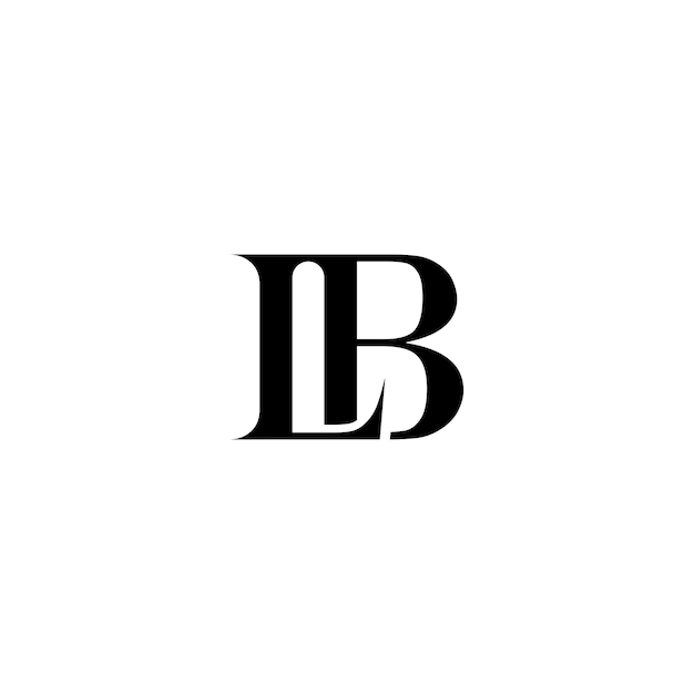 Lb initial lettering modern luxury monogram logo design