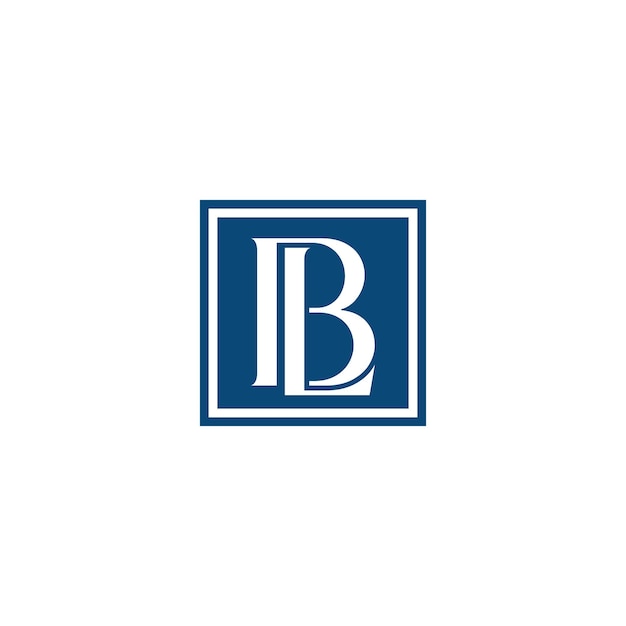 Vector lb of bl belettering monogram logo ontwerp