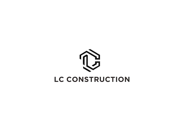 lc bouw logo ontwerp vectorillustratie