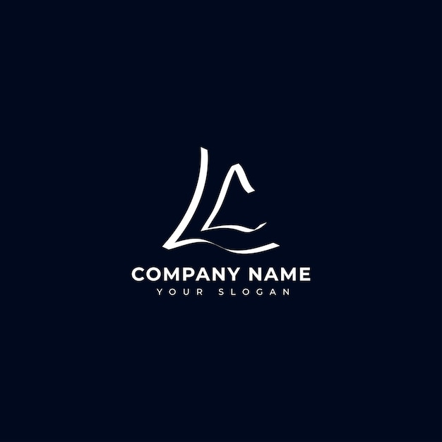 Lc Initial signature logo vector design