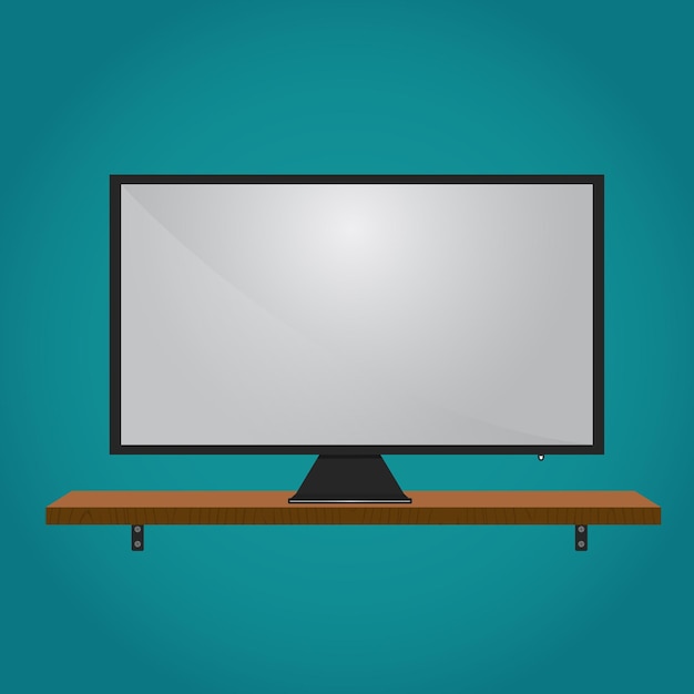 Lcd monitor simple object vector