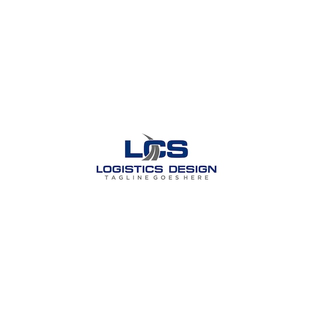 Design del segno del logo della logistica lcs