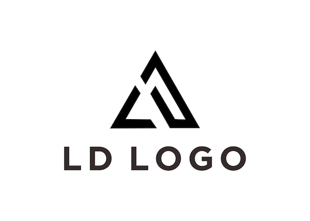 Ld logo ontwerp vectorillustratie