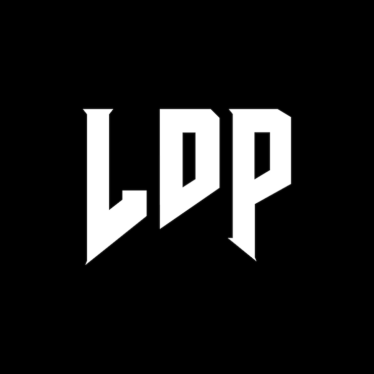 Vector ldpのロゴデザイン 黒と白の色の組み合わせ ldpのベクトル ldpのアイコン ldpのアルファベット ldpのタイポグラフィー