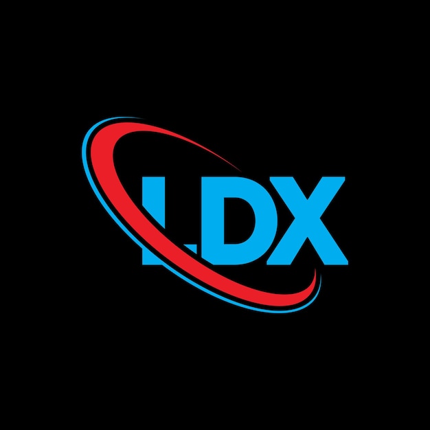 Vettore logo ldx ldx lettera ldx lettere logo design iniziali ldx logo collegato con cerchio e maiuscolo monogramma logo ldx tipografia per il business tecnologico e marchio immobiliare