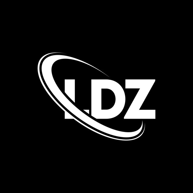 LDZ logo LDZ brief LDZ letter logo ontwerp Initialen LDZ logotype gekoppeld aan cirkel en hoofdletters monogram logotype LDZ typografie voor technologiebedrijf en vastgoedmerk