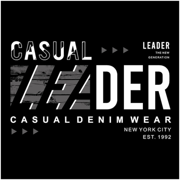 Leader graphic typography vector t shirt