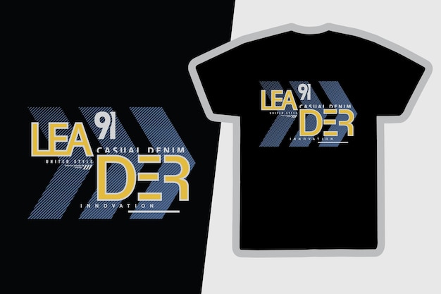 リーダーのtシャツとアパレルのデザイン