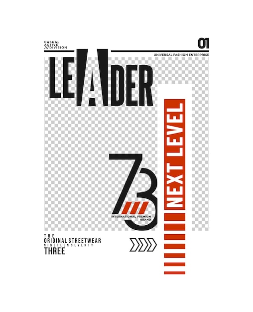 Leader typography slogan apparels abstract design vector print illustration