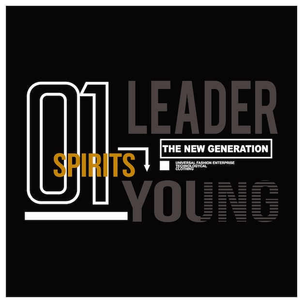the leader young design typography vector illustration