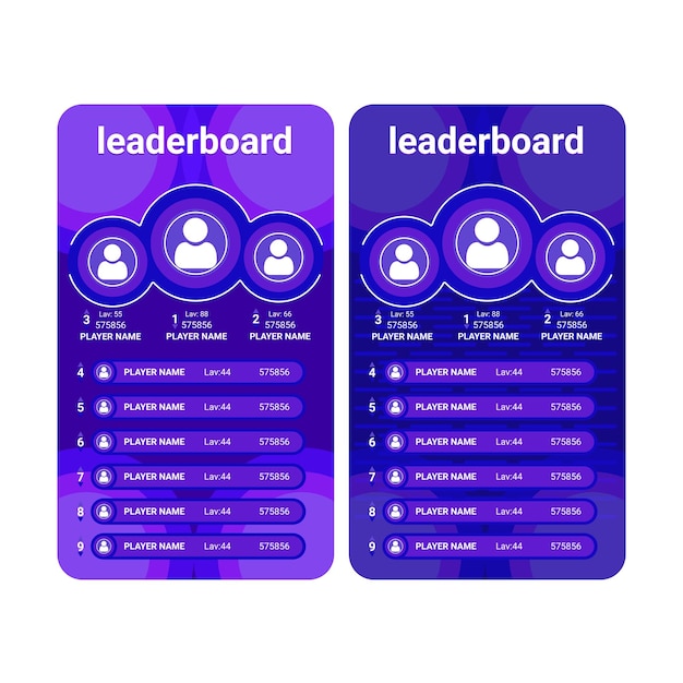 Leaderboard abstract background. leaderboard game vector design