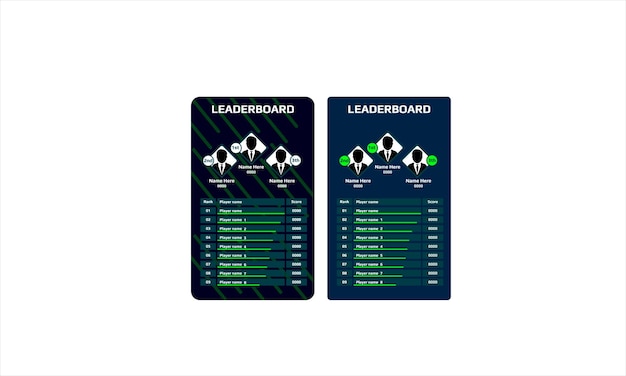 Leaderboard Interface, Game Interface, Game Element, Leaderboard With Abstract Bac