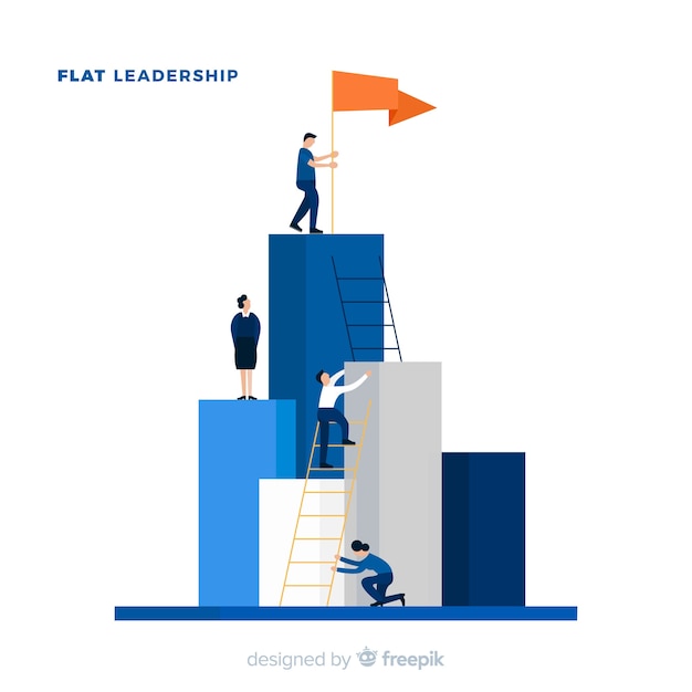 Leadership concept in flat style