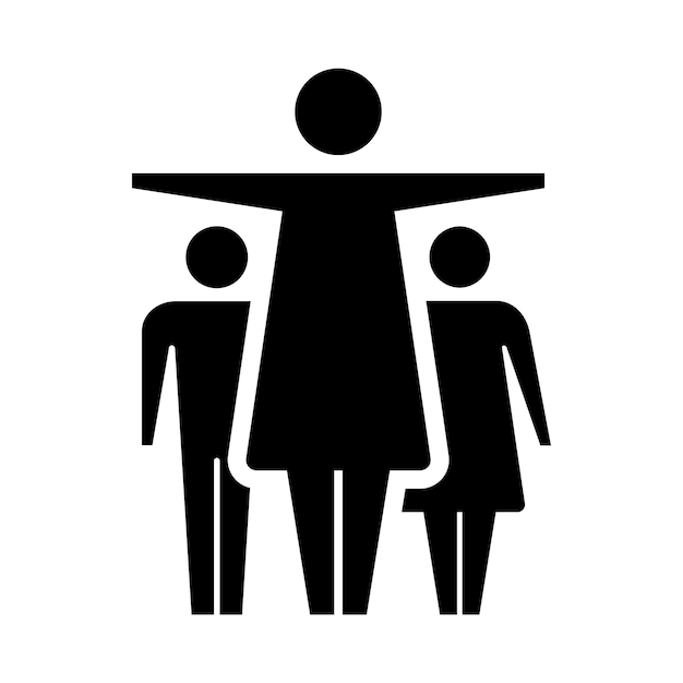 Vector leadership icon vector group of people and leader symbol in glyph pictogram illustration