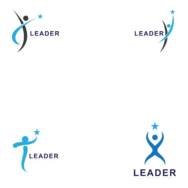 Leadership logo logo di successo e vettore del logo dell'istruzione