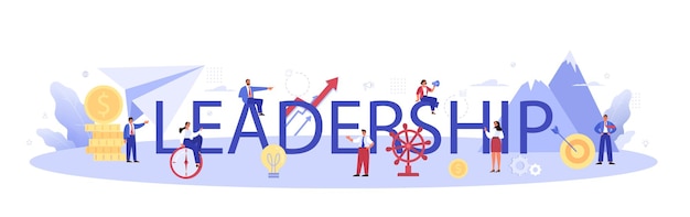 Leadership typographic header