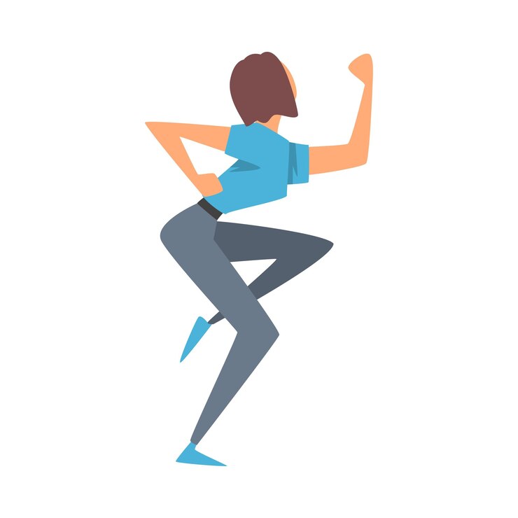Vector leadership with woman character running forward pursuing goal vector illustration