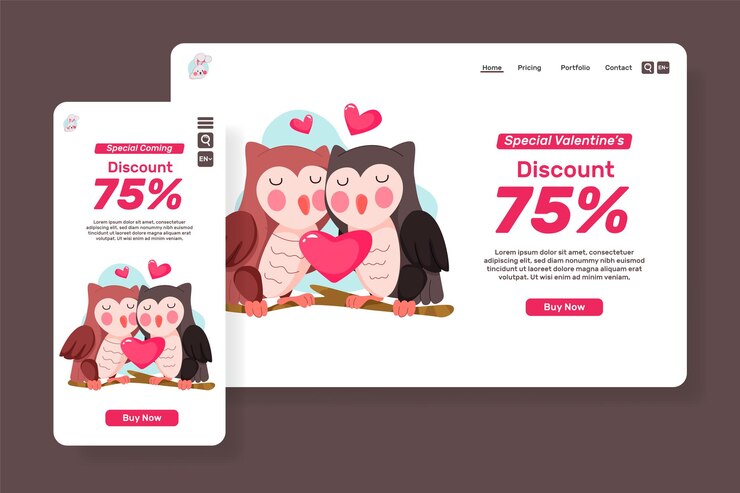 Leading page Sales for valentine's day