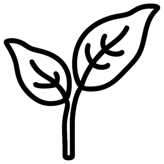 葉の枝のアイコンの概要