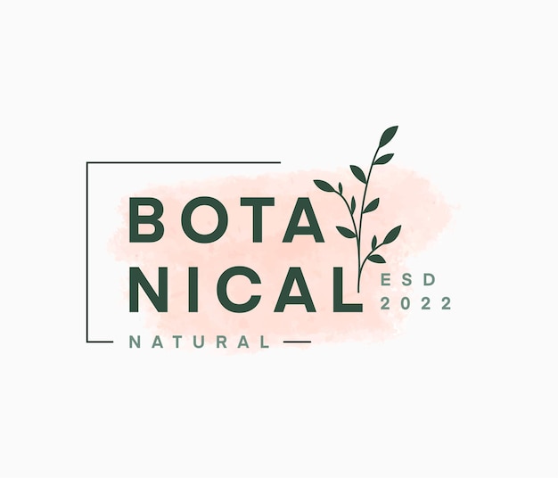 Leaf business logo template natural aesthetic design a