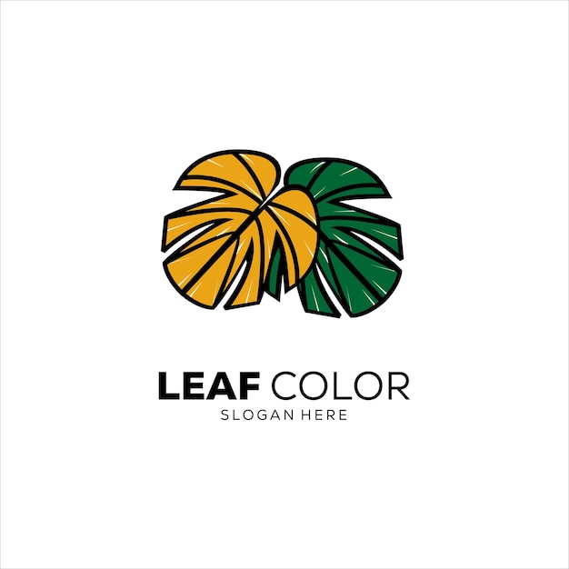 Leaf color logo design