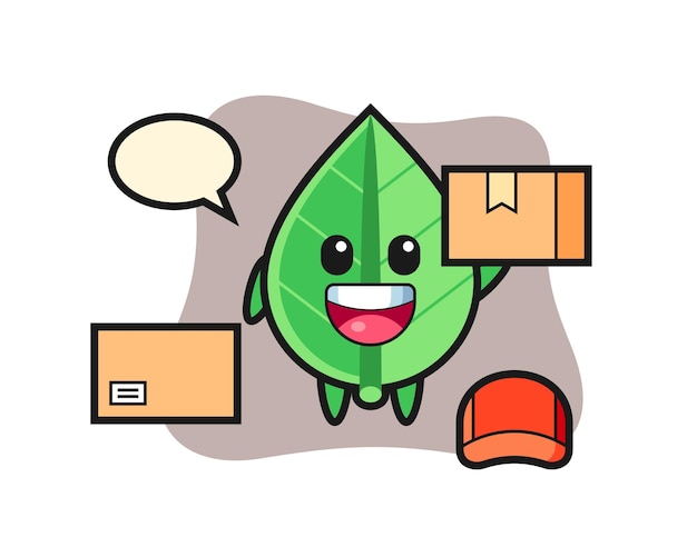 Leaf, cute style design for t shirt, sticker, logo element