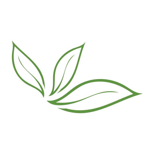 Логотип экологии листа и векторный шаблон