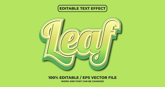 Leaf editable text effect