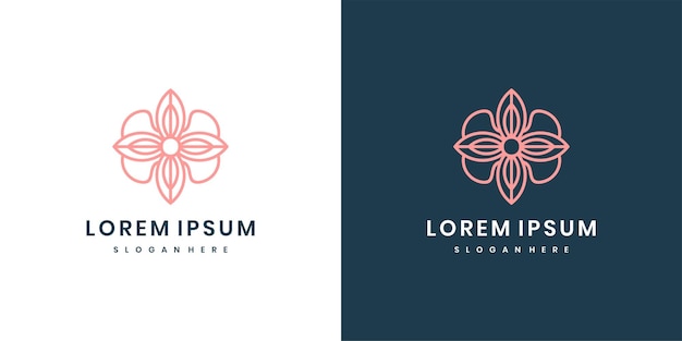 Vector leaf flower logo icon design